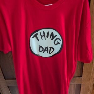 Next Level Apparel Red 'Thing Dad' Graphic Tee - Short Sleeve